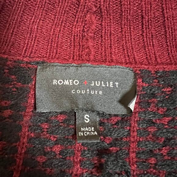 Romeo & Juliet Couture Pattern Open Front Knit Cardigan Size Small Cozy Casual - Picture 4 of 8